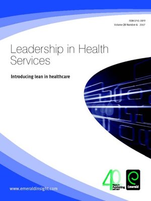 cover image of Leadership in Health Services, Volume 20, Issue 4